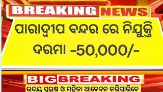 Paradip Port Recruitment 2026 ! Paradip Port Job 2026 !  ପାରାଦ୍ଵୀପ ବନ୍ଦରରେ  ନିଯୁକ୍ତି ! Apply Now 