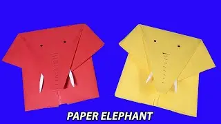 How To Make Easy Origami Paper Elephant For Kids / Craft Ideas / Paper Craft Easy