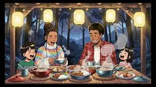 Cozy Autumn Van Life 🍂 Cooking & Rain Sounds ASMR Studio Ghibli Style