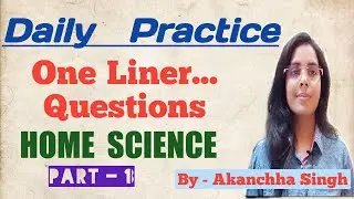 Home Science | One Liner Questions | Extension Education-8 |#NET_JRF #ASSISTANT_PROFESSOR #WAYTOJRF