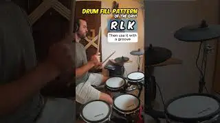 🥁 DRUM FILL pattern of the day: R L K!  Beginner Drum Lesson #shorts #drumlessons #drumfill