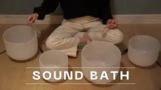 Deep Sleep Meditation with 420Hz Crystal Singing Bowls | Relaxing Sound Bath