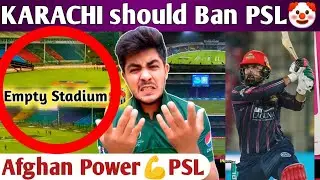 PAK Crying AFGHAN power in Empty Karachi Stadium😭 no Public in PAK Stadium PSL 2025 Flop Badly