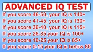 Advanced IQ Test | How Smart are You? Find out by Answering these Questions. #iq #quiz #maths