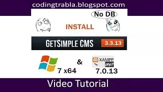 Install GetSimpleCMS 3.3.13 on Windows 7 localhost XAMPP 7.0.13 with php7 - opensource PHP CMS byAO