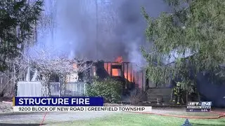 Smoke towers from Greenfield Twp. house fire