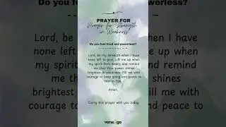 Prayer for Strength in Weakness