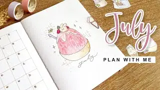 July 2023 bullet journal setup //plan with me // ice cream theme 🍧
