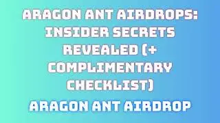 Claim Free Aragon ANT Airdrop  | Learn How to Swap or Sell Aragon ANT Airdrop