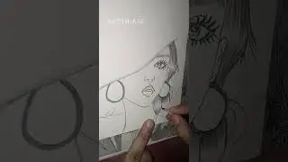 beautiful girl sketch ART HUB SF #shortsviral #shorts#sketch #trending