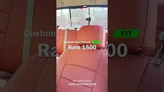 Custom-fit Ram: EKR custom red seat cover for Ram 1500