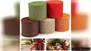 3m/Roll Craft Ribbon Imitation Hemp Ribbon Natural Jute Linen Ribbon Christmas Decoration Red Green