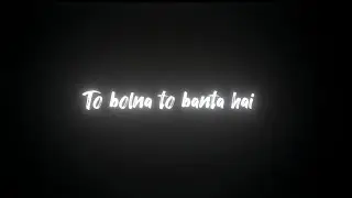 EMIWAY- BOLNA TU BANTAI | BLACK SCREEN LYRICS STUTAS
