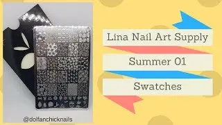 Lina Nail Art Supply Summer 01 Swatches (Entire Plate)
