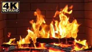 🔥 4K Fireplace sounds for meditation. Fireplace for winter stress relief. Fireplace in the outdoors
