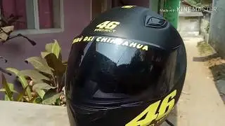Modifikasi Helm Yamaha Vixion ala 46 project Valentino Rossi