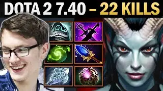 Queen of Pain Pro MID with 22 Kills and Shivas - 7.41 Dota