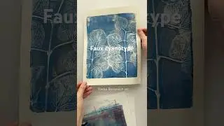 Faux cyanotype on a gel plate #monoprint #gelpress #gelplateprinting #gelprintingideas #botanicalart