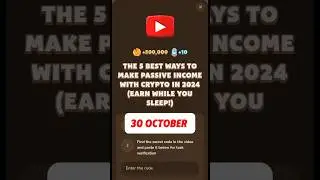 The 5 Best Ways to Make Passive Income with Crypto in 2024 (Earn While You Sleep!) #memefi #code
