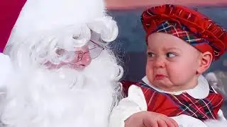 Funny Babies Reaction to Meeting Santa for The First Time - Funny Baby