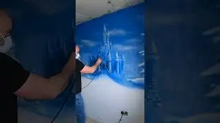 #frozen #disney #art #snowgraffiti #Graffiti #homedecor #bedroom #wallart #disneycastle #mural