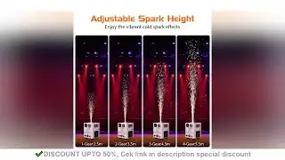 Fieryzeal 800W Electronic Cold Flame Spray Machine DMX Control Electronic Spark Machine Stage Equipm