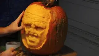 Frankenstein Pumpkin Sculpture Time-lapse