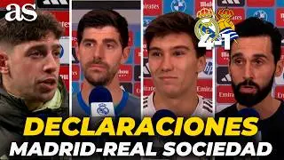 ZONA MIXTA COMPLETA tras el REAL MADRID 4 - REAL SOCIEDAD 1: COURTOIS, GONZALO, FEDE...