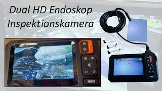 Hochaufl&ouml;sende Dual Endoskop Kamera mit einem 4,3&ldquo; Farbbildschirm und zwei 8mm HD-Kameras und LED