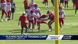 Chiefs rookies Josh Simmons, Ashton Gillotte have brief fight at training camp