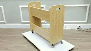 10968 Wood Book Cart Shelf Heavy Duty Wheels Castors Fixturedisplays Full 3D  Instructions