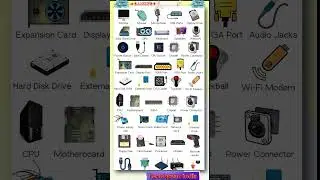 Basic computer parts & Accessorics 💻! All Computer Parts Name And Function !🤔#computer #repair#parts