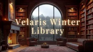 Velaris Winter Library ❄️ | Cozy ACOTAR Ambience | Fireplace, Snowy Mountains & Night Court Music