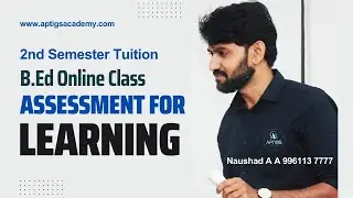 B.Ed Sem 2/ Class 1 Assessment for Learning