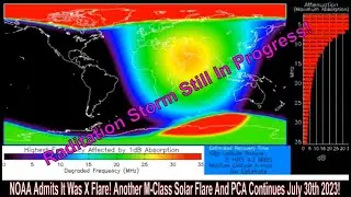 NOAA Admits It Was X Flare! Another M-Class Solar Flare And PCA Continues July 30th 2023!