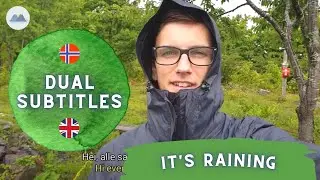 Dual Subtitles in Norwegian & English #5 - Outside in the Rain | Learn Norwegian Naturally