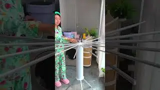 Versatile Foldable Tripod Clothes Drying Rack - Indoor & Outdoor Laundry Stand with 6 Poles