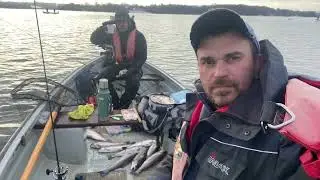 December 2022. Bewl Water trout fishing.