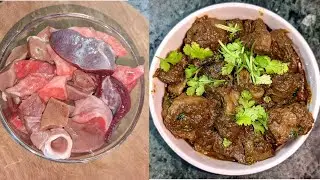 mutton (कलेजी, फेफड़ा, गुर्दा, दिल, तिल्ली ) पूरा सेट, एक बार मेरी तरह बना कर देखिए 👍🙂🍽️👍