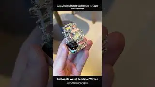 Luxury Elastic Metal Bracelet Band for Apple Watch Women