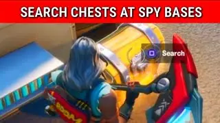 SEARCH CHESTS AT SPY BASES - All Spy Bases Locations Fortnite SKY'S ADVENTURE CHALLENGES