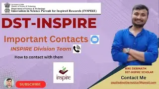 Important Contact Details of DST- INSPIRE || Scholarship || Fellowship || How to contact with dst