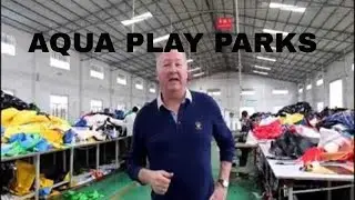 Inflatable floating water slide factory tour and Aqua Parks. Water parks on the water.