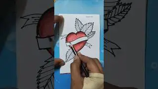 P1: Beautiful Heart Shading Drawing ✏️ ❤️  #HeartDrawing #TattooArt #PencilShading #Tranding