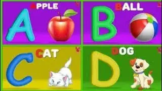 A for aaple 🍎 b for ball 🏈 ABCD nursery rhymes alphabet song phonic song 