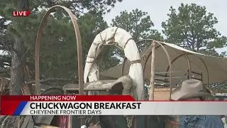 Chuckwagon breakfast at Cheyenne Frontier Days