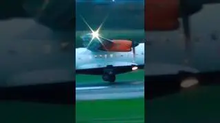 Loganair Arrival at Manchester ❤️🤍🖤 #loganair #manchester #shorts