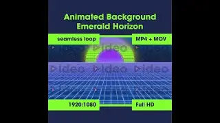 🧑&zwj;🎤Emerald Horizon &bull; Zoom Teams Streamer Background Neon Club Office Seamless Virtual Ambient Modern