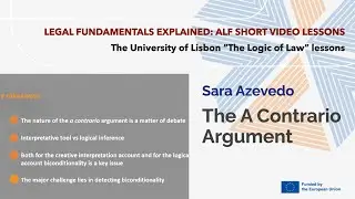 A contrario argument - Sara Azevedo