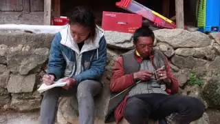 Wind Ritual: preparing bamboo reeds